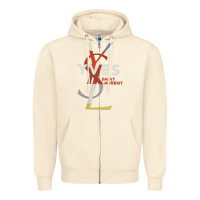 Sandshell yvessaintlaurent Zipper Hoodie - ArtMosaic