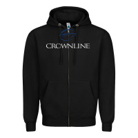 Black Crownline Boats Zipper Hoodie - ArtMosaic
