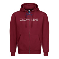 Burgundy Crownline Boats Zipper Hoodie - ArtMosaic