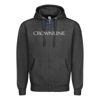 Charcoal Heather Crownline Boats Zipper Hoodie - ArtMosaic