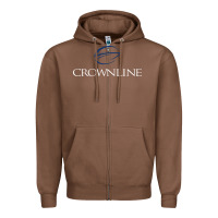 Chestnut Crownline Boats Zipper Hoodie - ArtMosaic
