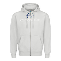 Dove Grey Crownline Boats Zipper Hoodie - ArtMosaic