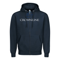 Navy Crownline Boats Zipper Hoodie - ArtMosaic