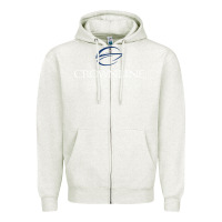 Oatmeal Heather Crownline Boats Zipper Hoodie - ArtMosaic