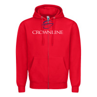 Red Crownline Boats Zipper Hoodie - ArtMosaic