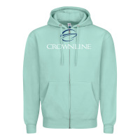 Seafoam Crownline Boats Zipper Hoodie - ArtMosaic