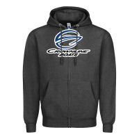 Charcoal Heather Crownline Boats Zipper Hoodie - ArtMosaic