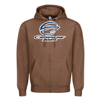 Chestnut Crownline Boats Zipper Hoodie - ArtMosaic