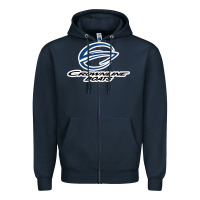 Navy Crownline Boats Zipper Hoodie - ArtMosaic