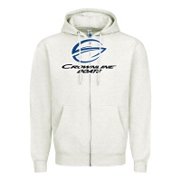 Oatmeal Heather Crownline Boats Zipper Hoodie - ArtMosaic
