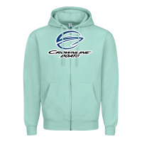 Seafoam Crownline Boats Zipper Hoodie - ArtMosaic