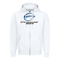 White Crownline Boats Zipper Hoodie - ArtMosaic