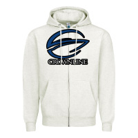 Oatmeal Heather Crownline Boats Zipper Hoodie - ArtMosaic