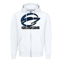 White Crownline Boats Zipper Hoodie - ArtMosaic