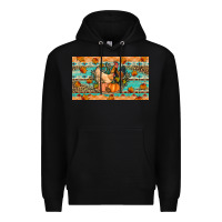 Black Fall coop animals pumpkin Premium Hoodie - Artiststas