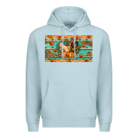Blue Mist Fall coop animals pumpkin Premium Hoodie - Artiststas