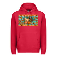Cardinal Fall coop animals pumpkin Premium Hoodie - Artiststas