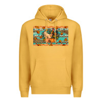 Mustard Fall coop animals pumpkin Premium Hoodie - Artiststas