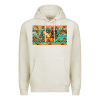 Oatmeal Heather Fall coop animals pumpkin Premium Hoodie - Artiststas