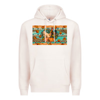 Pale Pink Fall coop animals pumpkin Premium Hoodie - Artiststas