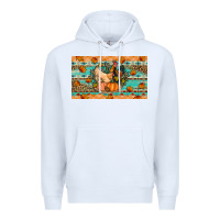White Fall coop animals pumpkin Premium Hoodie - Artiststas