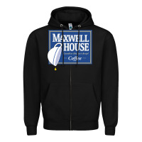Black maxwell house Zipper Hoodie - ArtMosaic