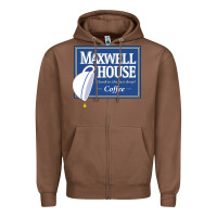 Chestnut maxwell house Zipper Hoodie - ArtMosaic