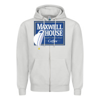 Dove Grey maxwell house Zipper Hoodie - ArtMosaic