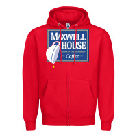 Red maxwell house Zipper Hoodie - ArtMosaic