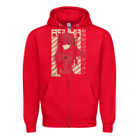 Red asuka evangelion Zipper Hoodie - ArtMosaic