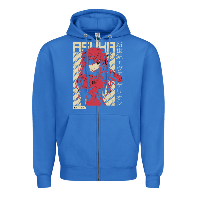 Asuka Evangelion Zipper Hoodie by ArtMosaic | Teevron