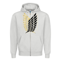 Dove Grey Shingekis no kyojinn Zipper Hoodie - ArtMosaic