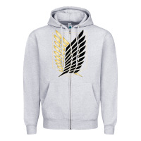 Heather Grey Shingekis no kyojinn Zipper Hoodie - ArtMosaic