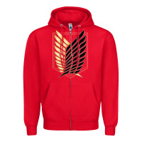 Red Shingekis no kyojinn Zipper Hoodie - ArtMosaic