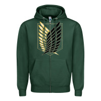 Sports Green Shingekis no kyojinn Zipper Hoodie - ArtMosaic