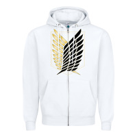 White Shingekis no kyojinn Zipper Hoodie - ArtMosaic