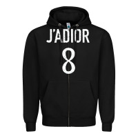 Black j’adior 8 Zipper Hoodie - ArtMosaic
