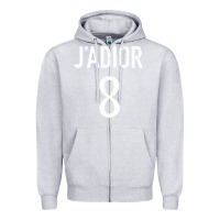 Heather Grey j’adior 8 Zipper Hoodie - ArtMosaic
