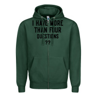 Sports Green i have more than four questions Zipper Hoodie - ArtMosaic