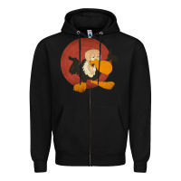 Black beaky buzzard 1 Zipper Hoodie - ArtMosaic