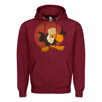 Burgundy beaky buzzard 1 Zipper Hoodie - ArtMosaic