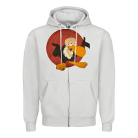 Dove Grey beaky buzzard 1 Zipper Hoodie - ArtMosaic