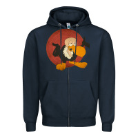 Navy beaky buzzard 1 Zipper Hoodie - ArtMosaic