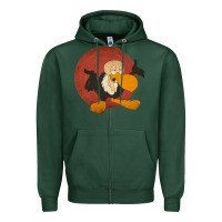 Sports Green beaky buzzard 1 Zipper Hoodie - ArtMosaic