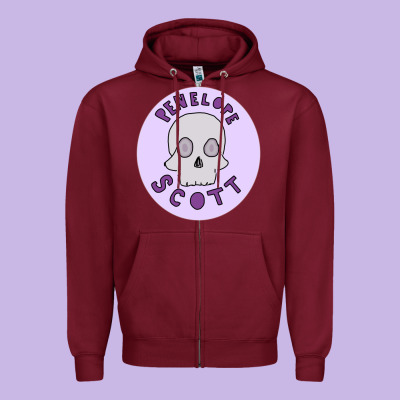 Penelope Scott Skeleton Zipper Hoodie Designed By Artmosaic