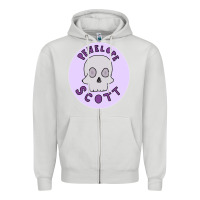 Dove Grey Penelope Scott Skeleton Zipper Hoodie - ArtMosaic