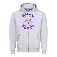 Heather Grey Penelope Scott Skeleton Zipper Hoodie - ArtMosaic