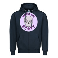Navy Penelope Scott Skeleton Zipper Hoodie - ArtMosaic