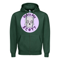 Sports Green Penelope Scott Skeleton Zipper Hoodie - ArtMosaic