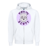 White Penelope Scott Skeleton Zipper Hoodie - ArtMosaic